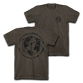" GLOBAL ENTERPRISE " HEAVYWEIGHT TEE - COCOA/BLACK