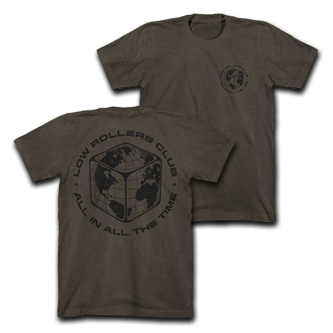 " GLOBAL ENTERPRISE " HEAVYWEIGHT TEE - COCOA/BLACK