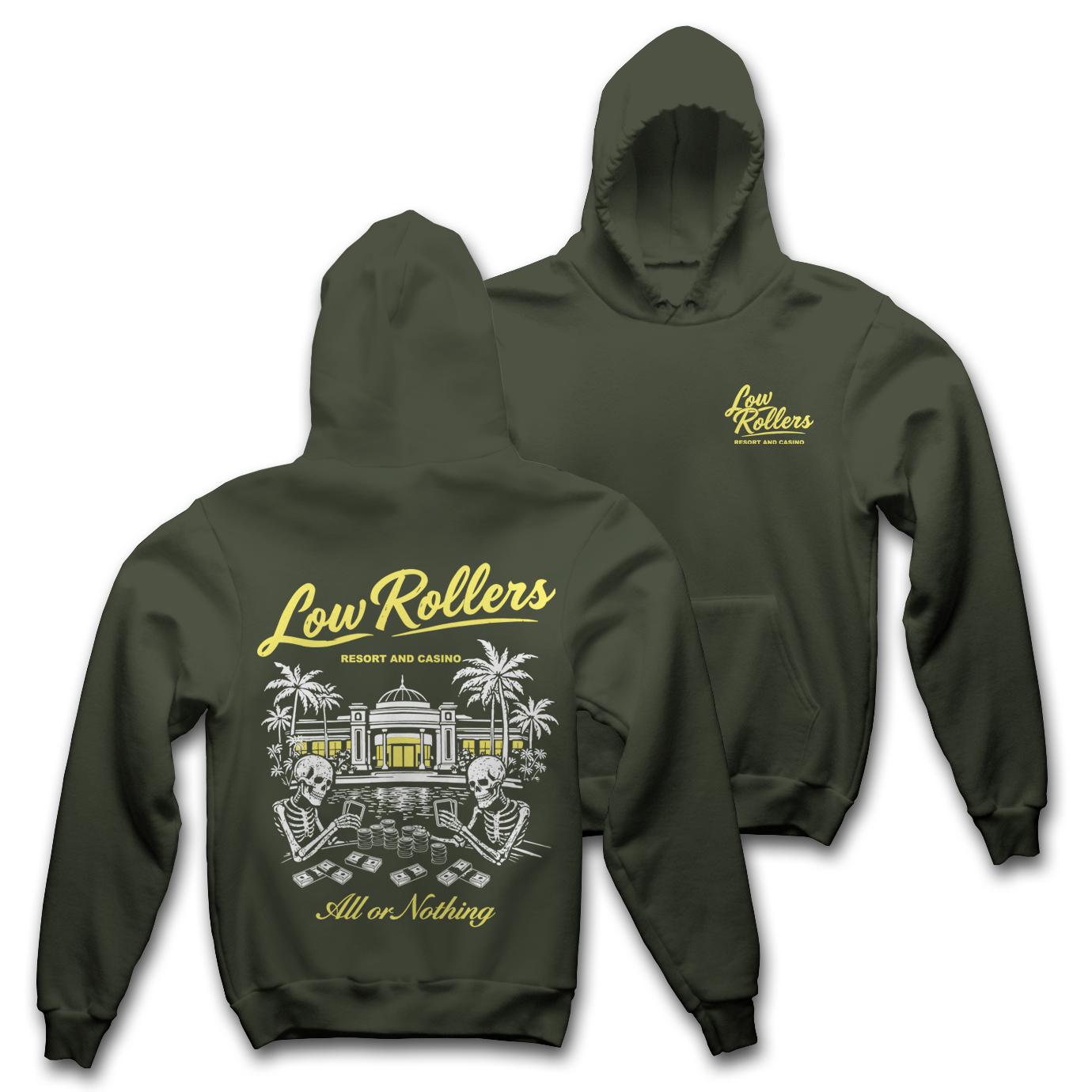" ALL OR NOTHING " - HEAVYWEIGHT HOODIE - CYPRESS