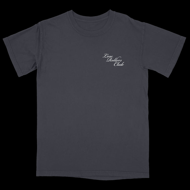 " SCRIPT " - DOLPHIN BLUE HEAVYWEIGHT TEE