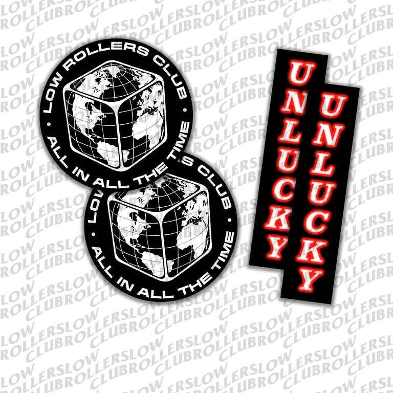 " ENTERPRISE/UNLUCKY " - STICKER PACK (4PK)