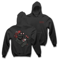 LRC x WLK - " UNLUCKY MISFORTUNE  " -  FADED BLACK HEAVYWEIGHT HOODIE
