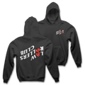 " FLIP IT SKETCHY DICE " -  HEAVYWEIGHT HOODIE - FADED BLACK