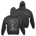"NEVER IN BETWEEN " - FADED BLACK/BONE HEAVYWEIGHT HOODIE