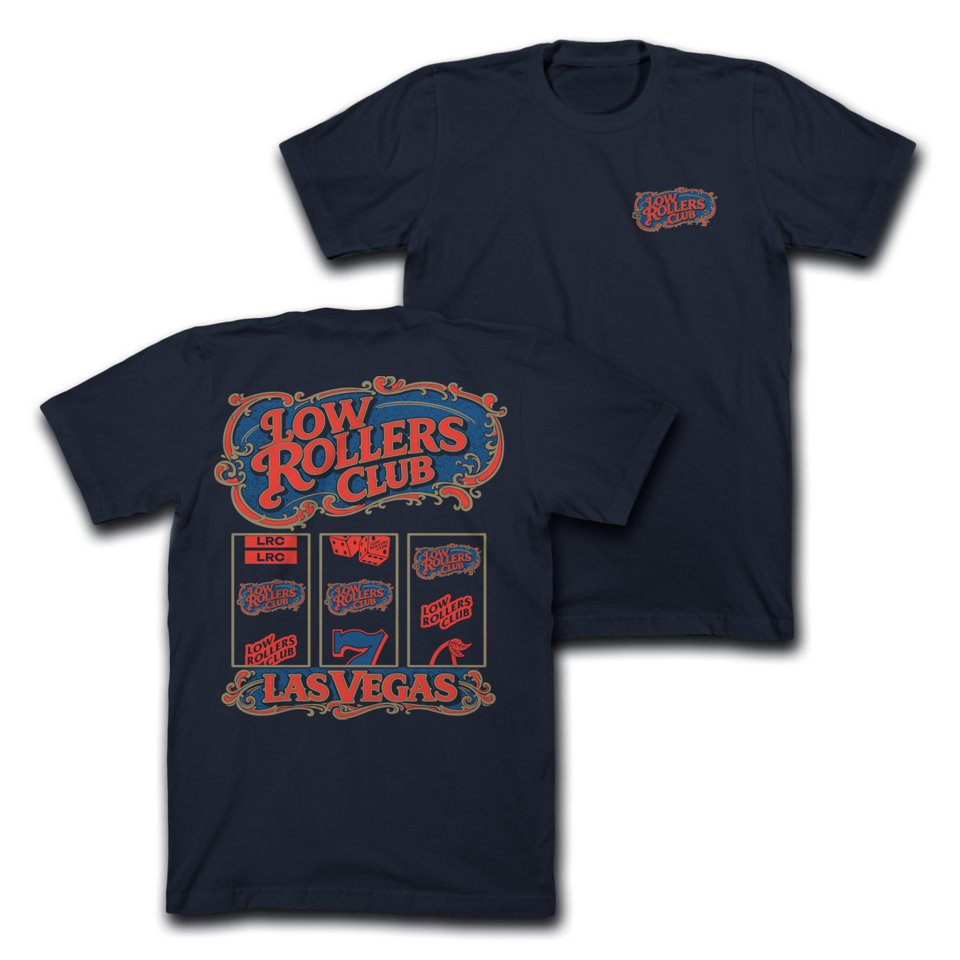 " PINBALL " - MIDWEIGHT TEE  - MIDNIGHT BLUE