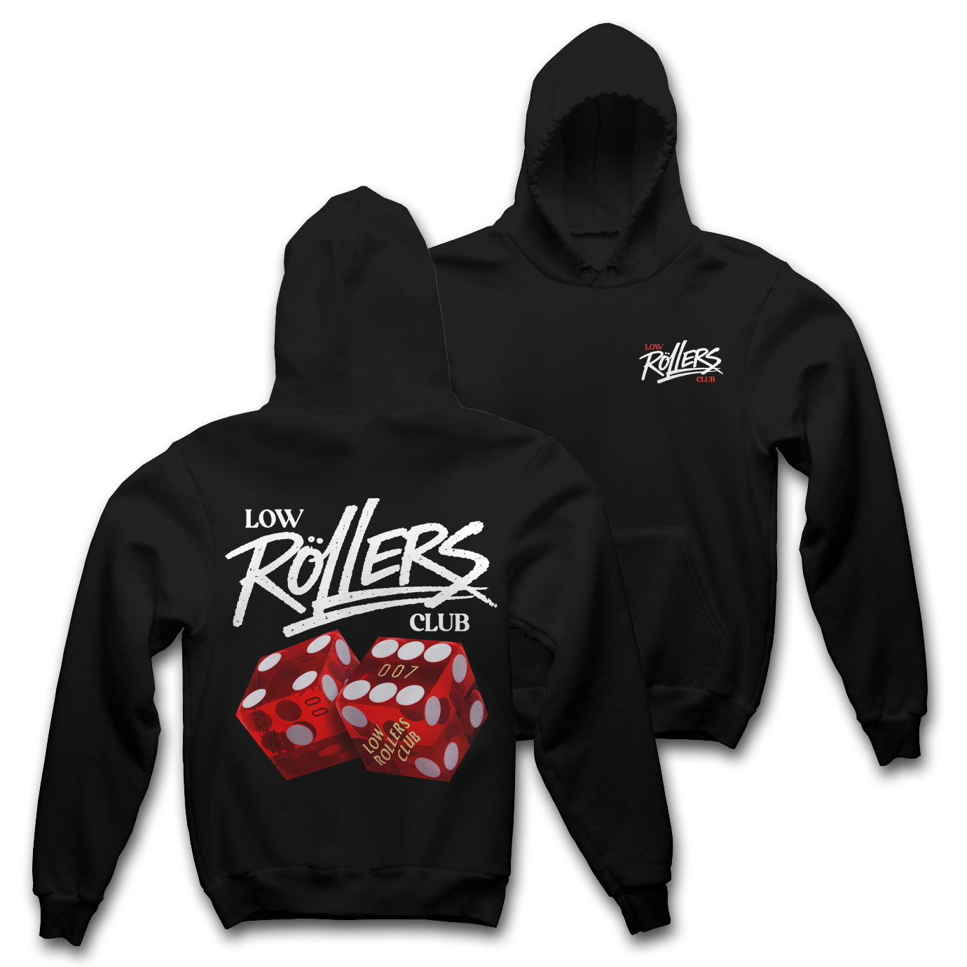 " HOT ROLL " - HEAVYWEIGHT HOODIE  - BLACK