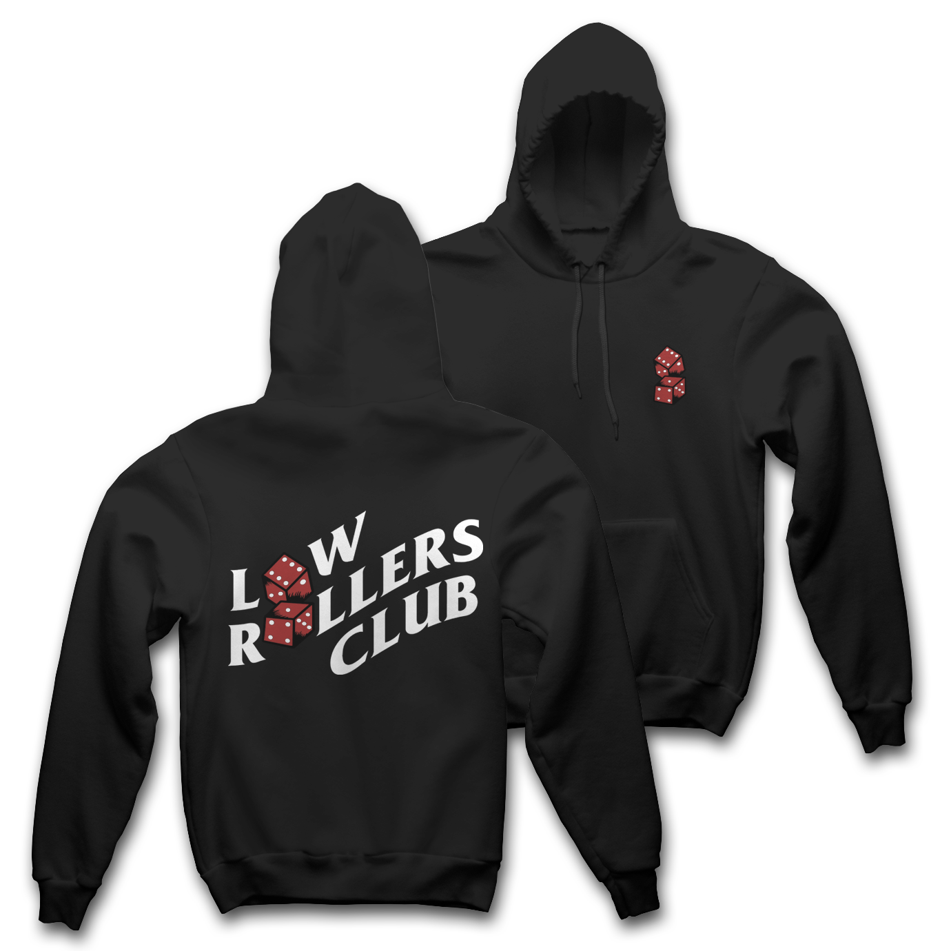 " SKETCHY DICE " - BLACK CHERRY - HEAVYWEIGHT HOODIE