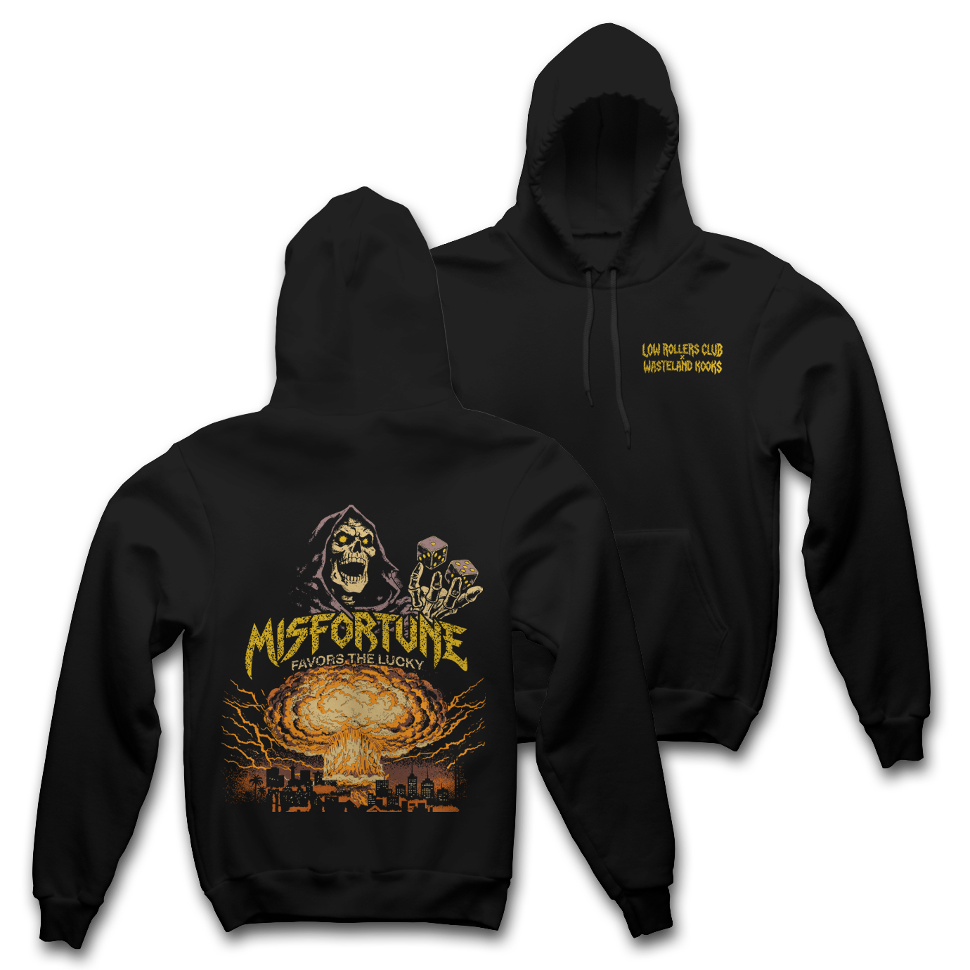 LRC x WLK - " ATOMIC TOUR  " -  BLACK HEAVYWEIGHT HOODIE