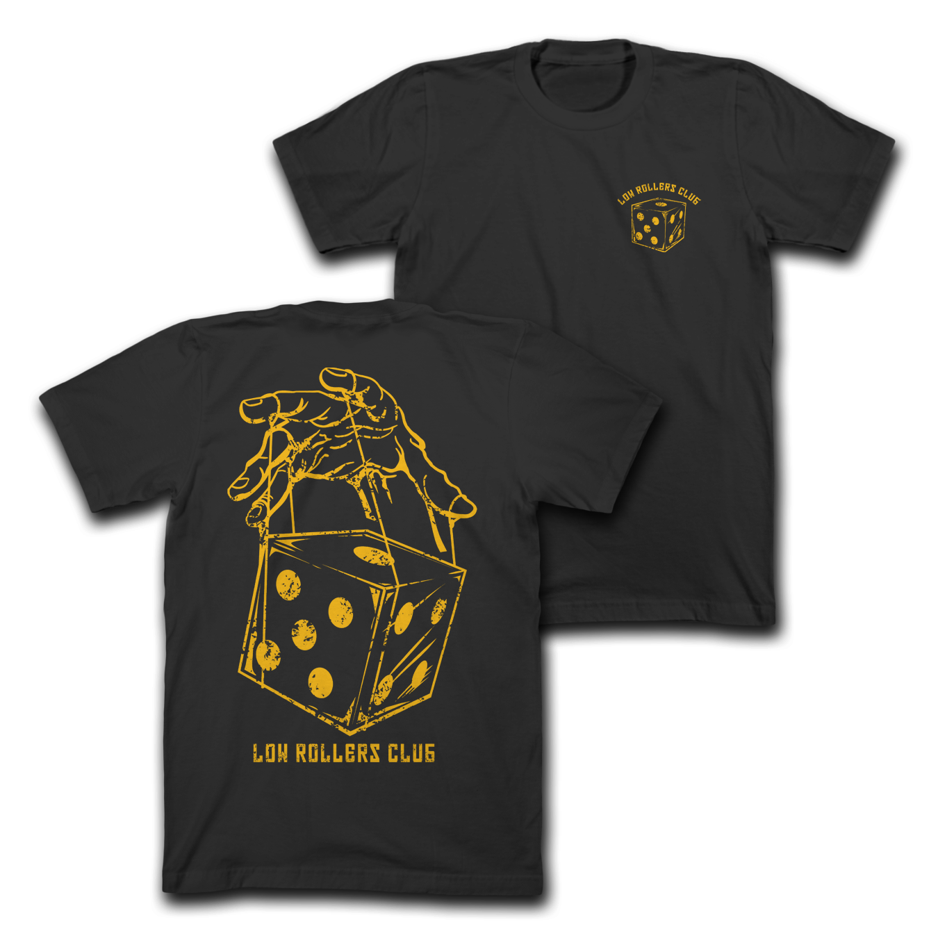 " MASTER OF DICE " - HEAVYWEIGHT TEE -  BLACK/GOLD