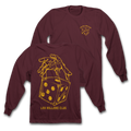 " MASTER OF DICE " - LONG SLEEVE - MAROON/GOLD