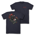 LRC x WLK - " UNLUCKY MISFORTUNE  " -  MIDNIGHT BLUE MIDWEIGHT TEE
