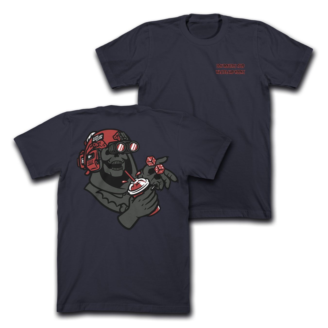LRC x WLK - " UNLUCKY MISFORTUNE  " -  MIDNIGHT BLUE MIDWEIGHT TEE