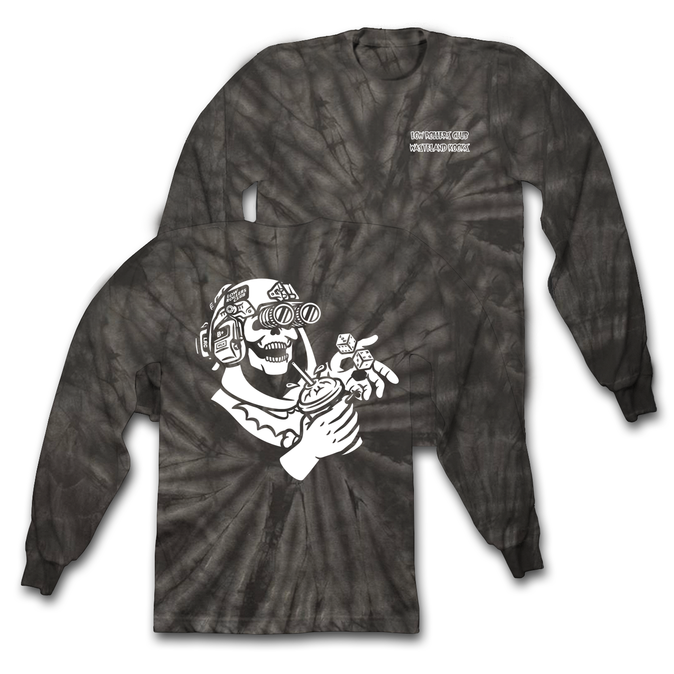 LRC x WLK - " MONOCHROME  " -  SPIDER BLACK TIE DYE LONGSLEEVE