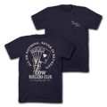 "NEVER IN BETWEEN " - NAVY/BONE HEAVYWEIGHT TEE