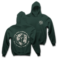 " GLOBAL ENTERPRISE " HEAVYWEIGHT HOODIE - PINE GREEN/BONE
