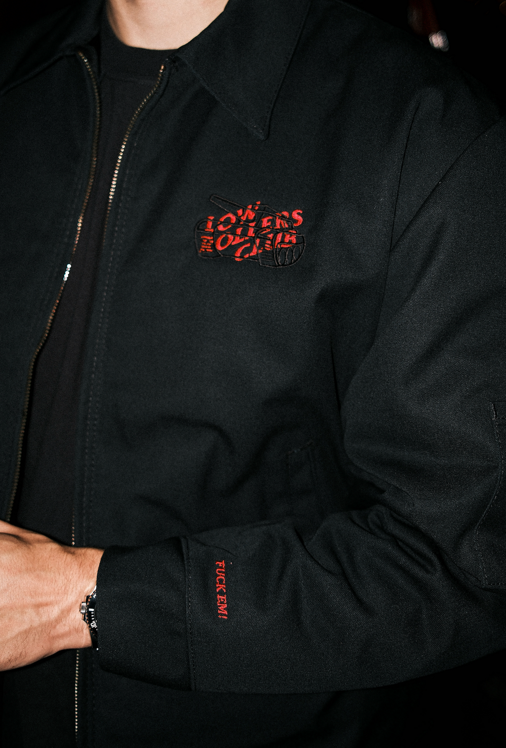 " MEMBERS ONLY " - BLACK WAIST JACKET