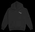 " SCRIPT " - EMBROIDERED HOODIE - BLACK/WHITE