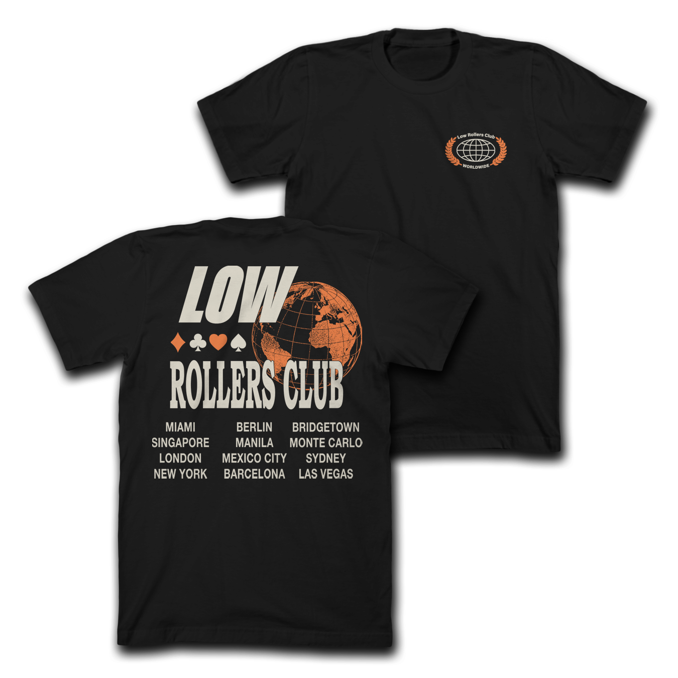 " GLOBAL TOUR " - BLACK HEAVYWEIGHT TEE