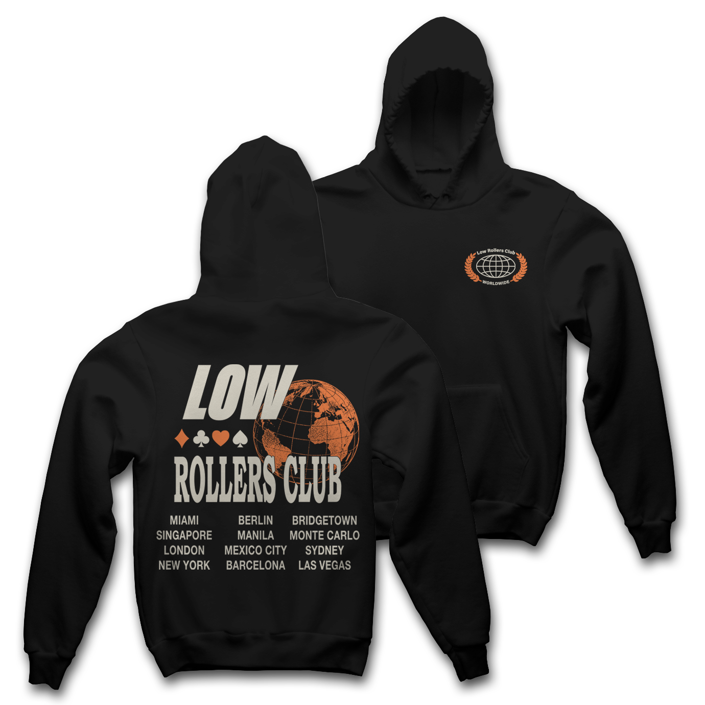 " GLOBAL TOUR " - BLACK HEAVYWEIGHT HOODIE