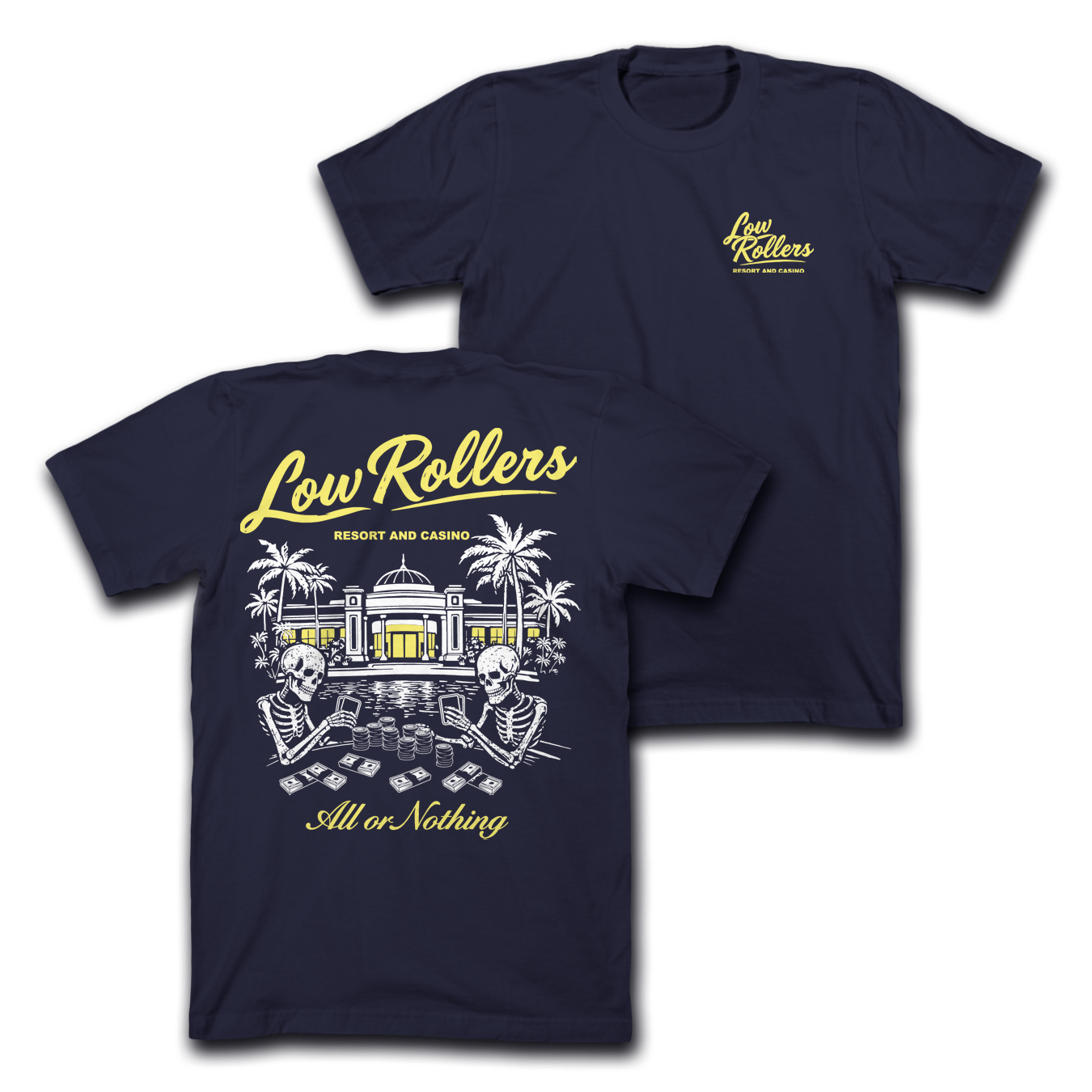 " ALL OR NOTHING " - MIDWEIGHT TEE - MIDNIGHT BLUE